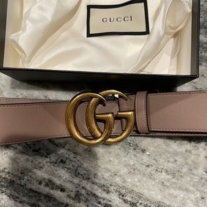 Taupe / light lavender Gucci Belt